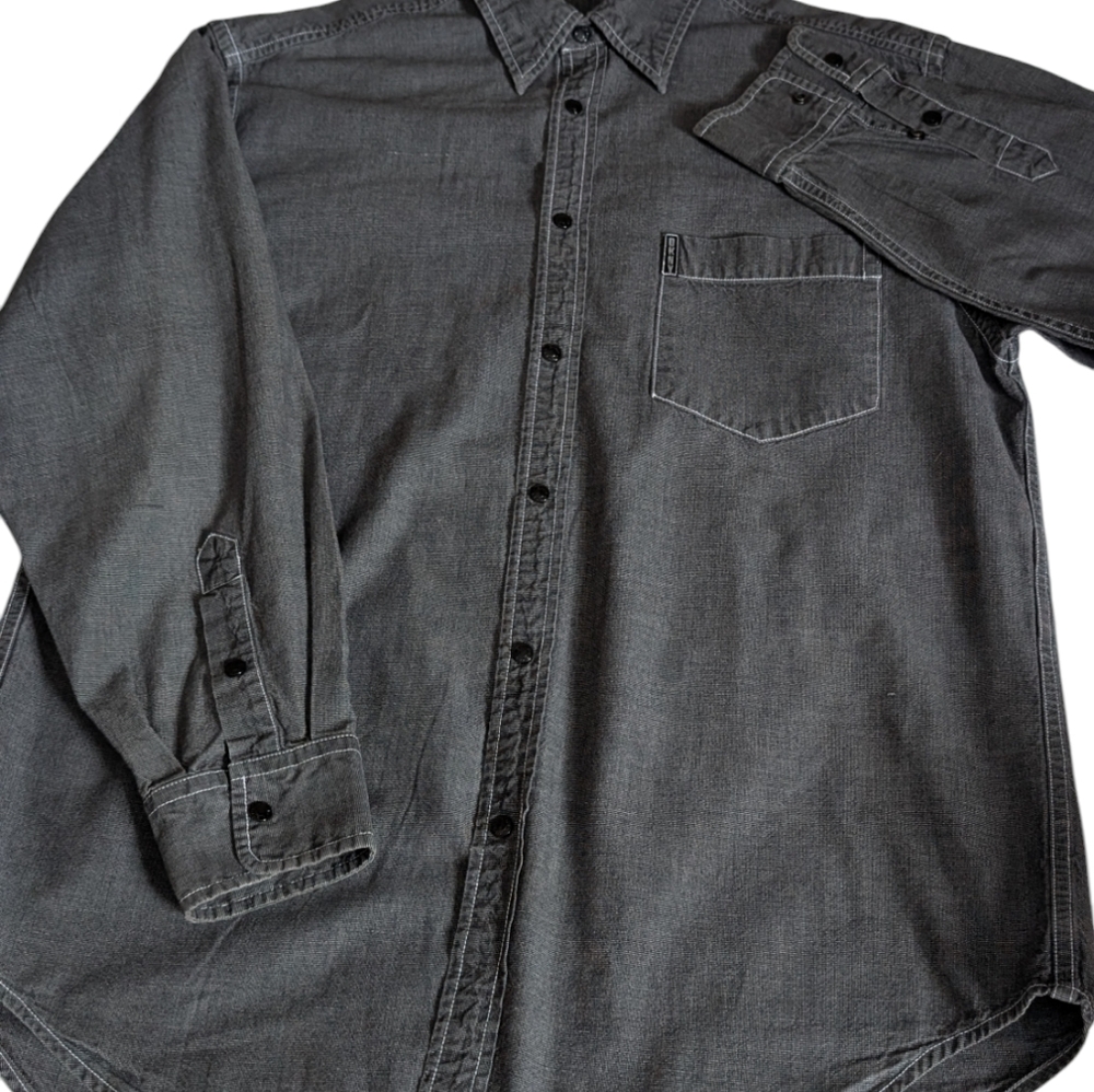 Dkny long sleeve gray shirt size m